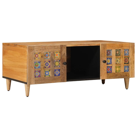 Salontafel Naturel 100 x 54 x 40 cm Massief Mango Hout is nu te koop bij PeponiXL, paradijselijk wonen!