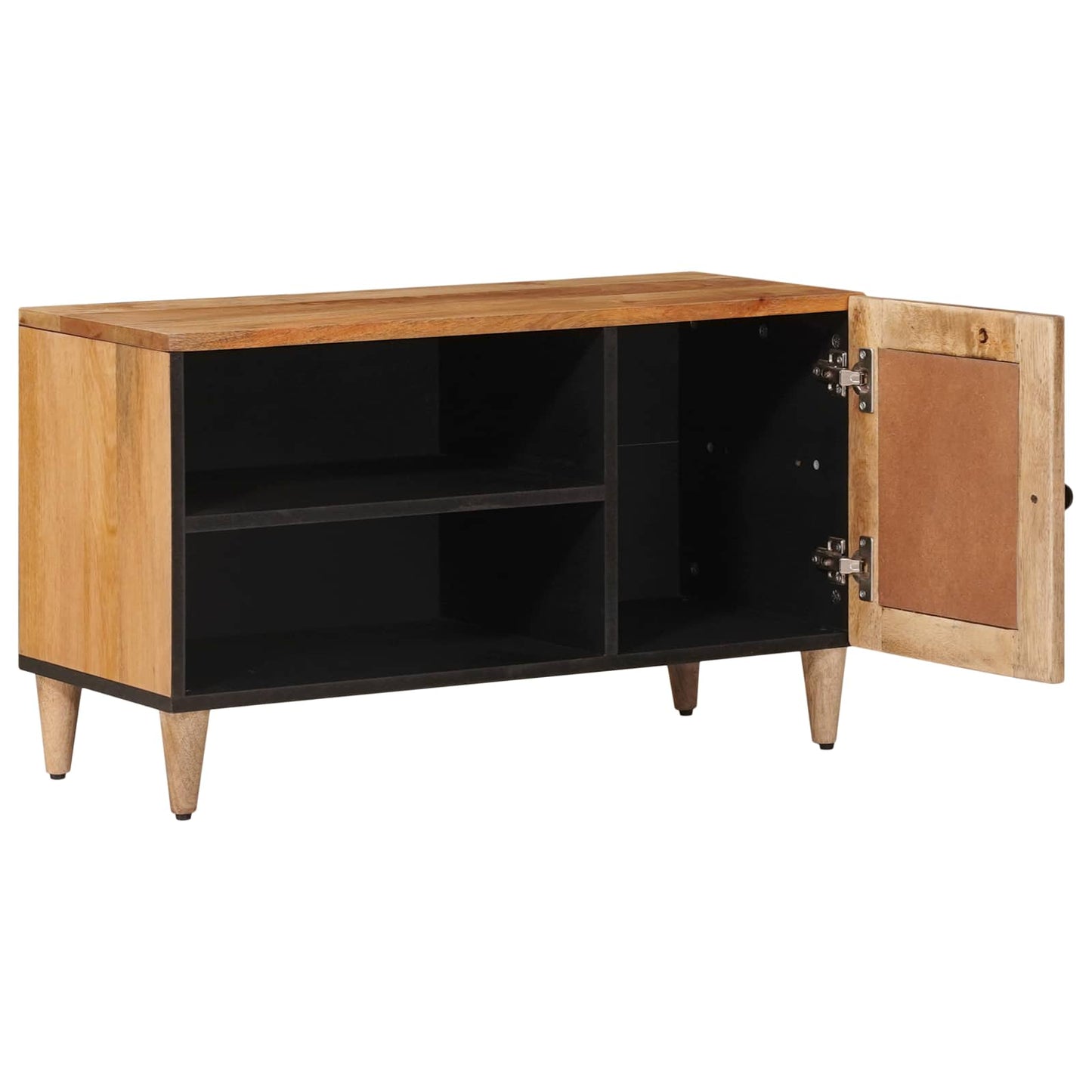 TV-kast met opslag Naturel 80 x 33 x 46 cm Massief Mango Hout is nu te koop bij PeponiXL, paradijselijk wonen!
