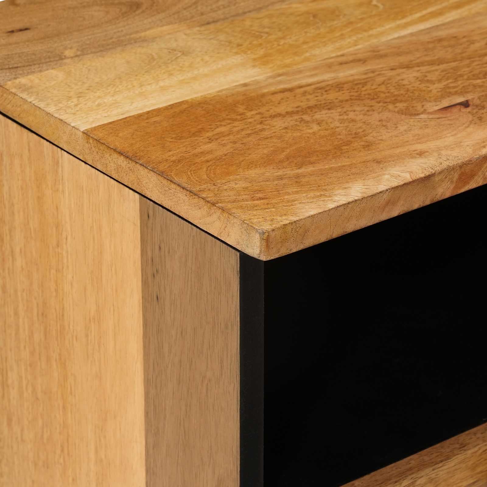 TV-kast met lade Naturel 100 x 33 x 46 cm Massief Mango Hout is nu te koop bij PeponiXL, paradijselijk wonen!