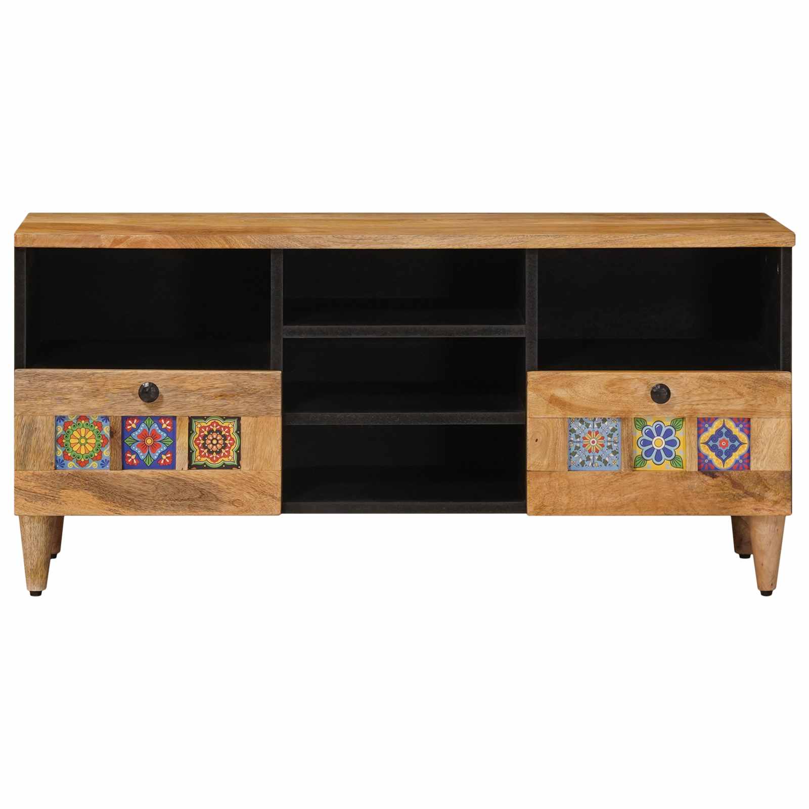 TV-kast met lade Naturel 100 x 33 x 46 cm Massief Mango Hout is nu te koop bij PeponiXL, paradijselijk wonen!
