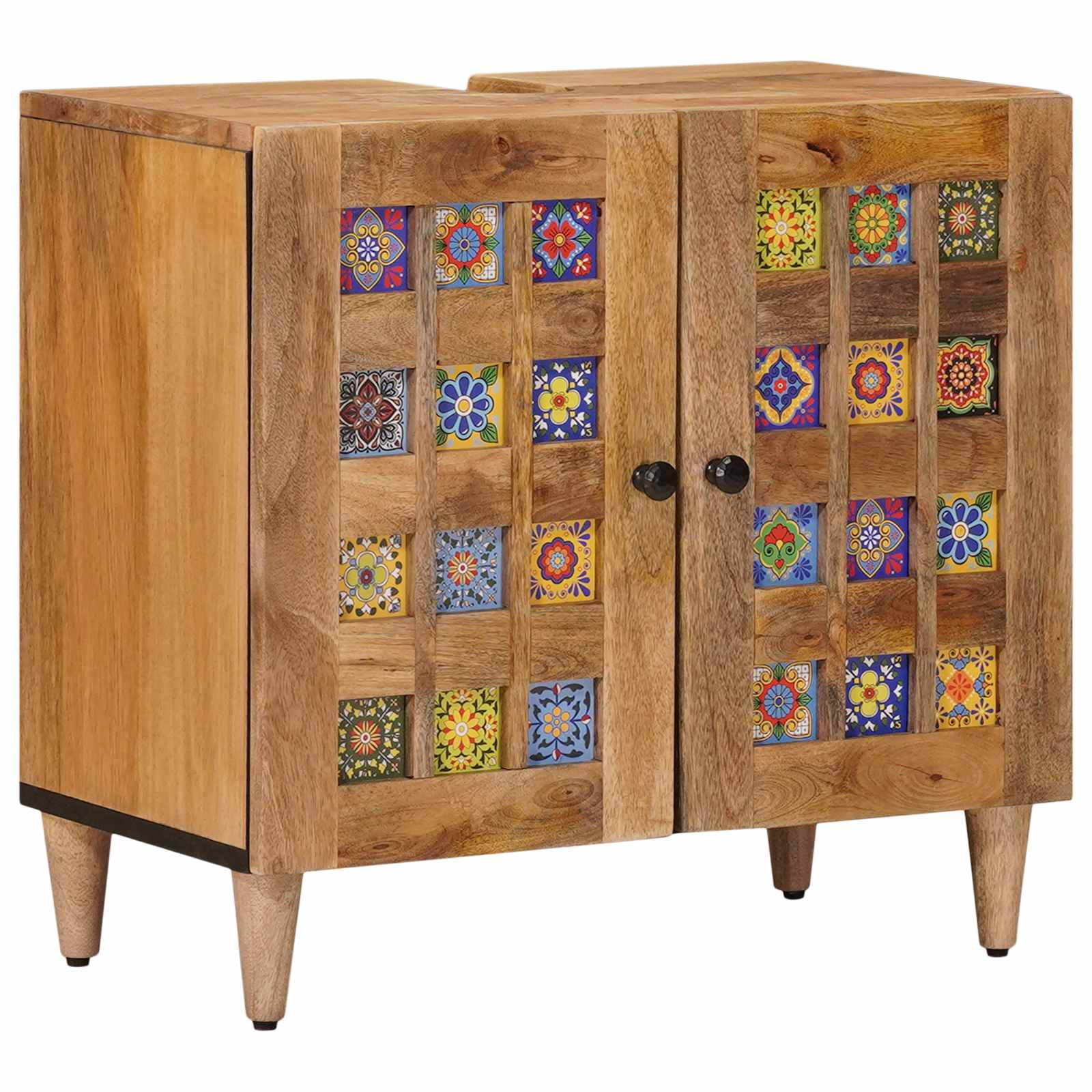 Badkamer wastafelkast met opslag Naturel 62 x 33 x 58 cm is nu te koop bij PeponiXL, paradijselijk wonen!
