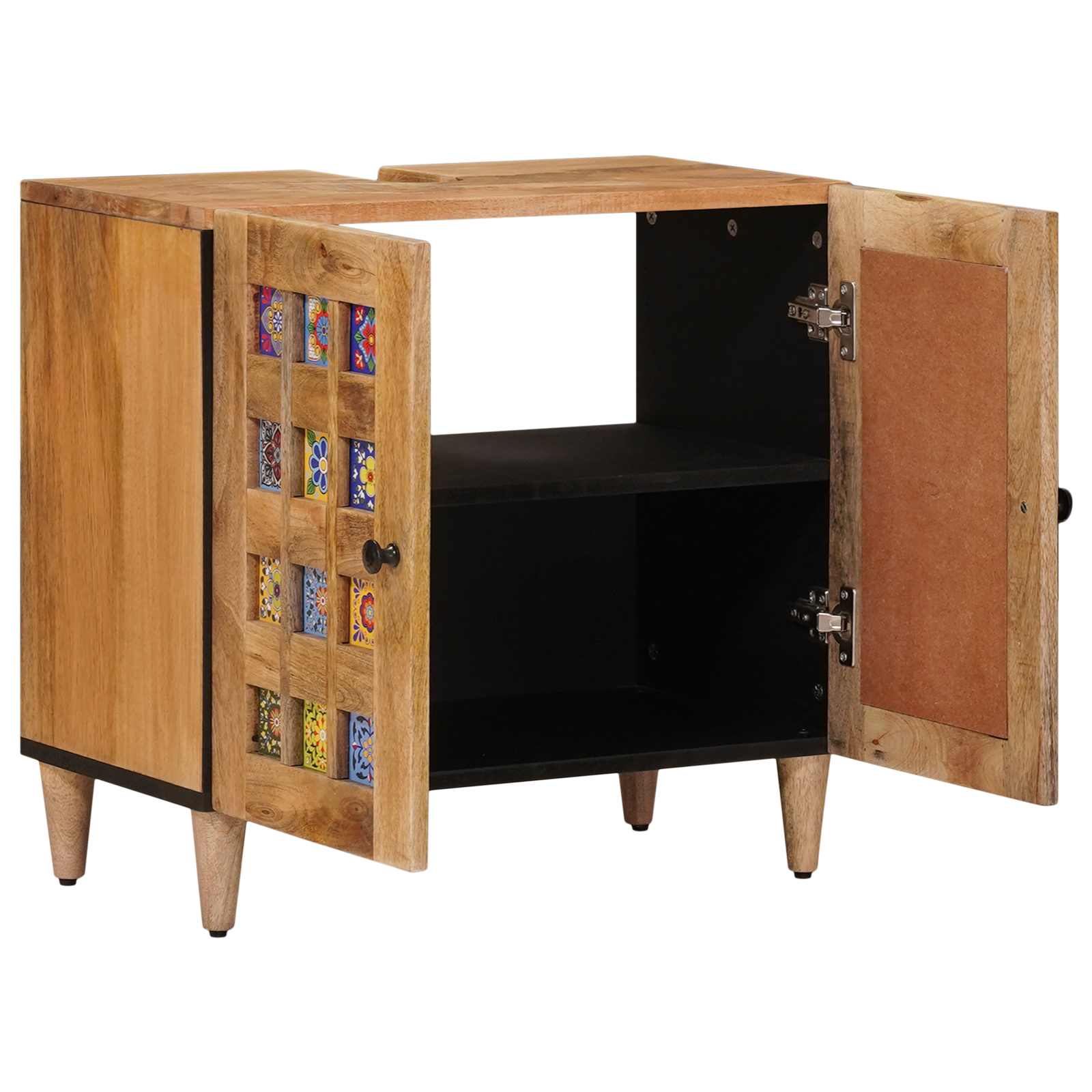 Badkamer wastafelkast met opslag Naturel 62 x 33 x 58 cm is nu te koop bij PeponiXL, paradijselijk wonen!