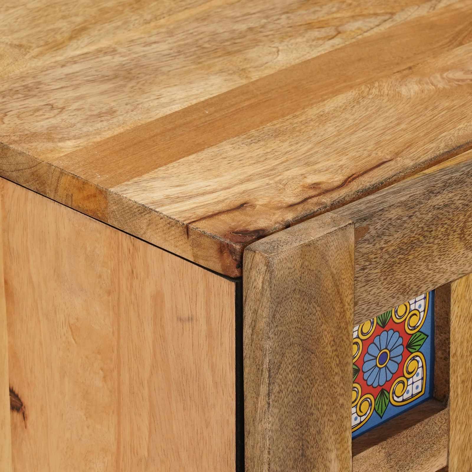 Badkamer Hangkast Naturel 38 x 33 x 48 cm Massief Mango Hout is nu te koop bij PeponiXL, paradijselijk wonen!