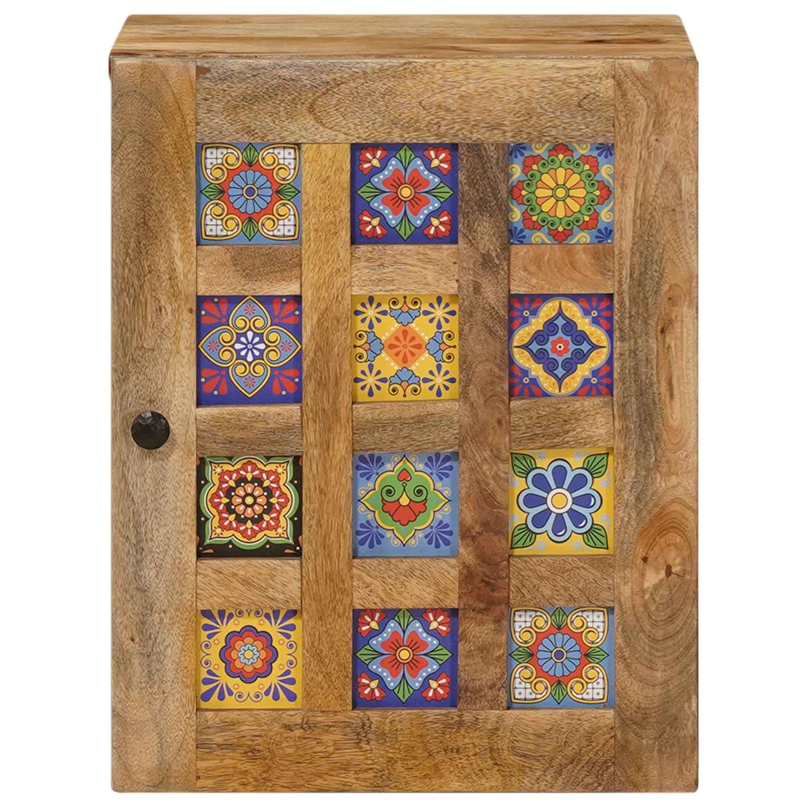 Badkamer Hangkast Naturel 38 x 33 x 48 cm Massief Mango Hout is nu te koop bij PeponiXL, paradijselijk wonen!