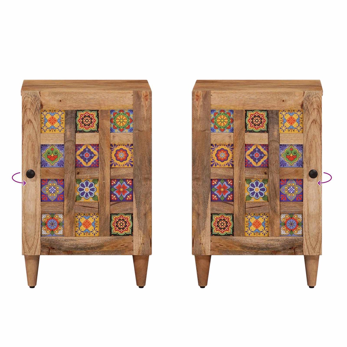 Badkamerkast Naturel 38 x 33 x 58 cm Massief Mango Hout is nu te koop bij PeponiXL, paradijselijk wonen!