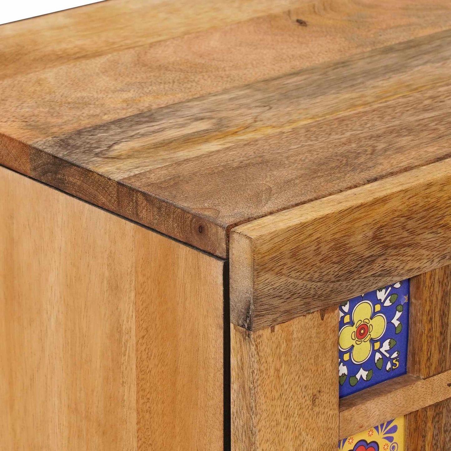 Dressoir met lade Naturel 40 x 33 x 75 cm Massief Mango Hout is nu te koop bij PeponiXL, paradijselijk wonen!