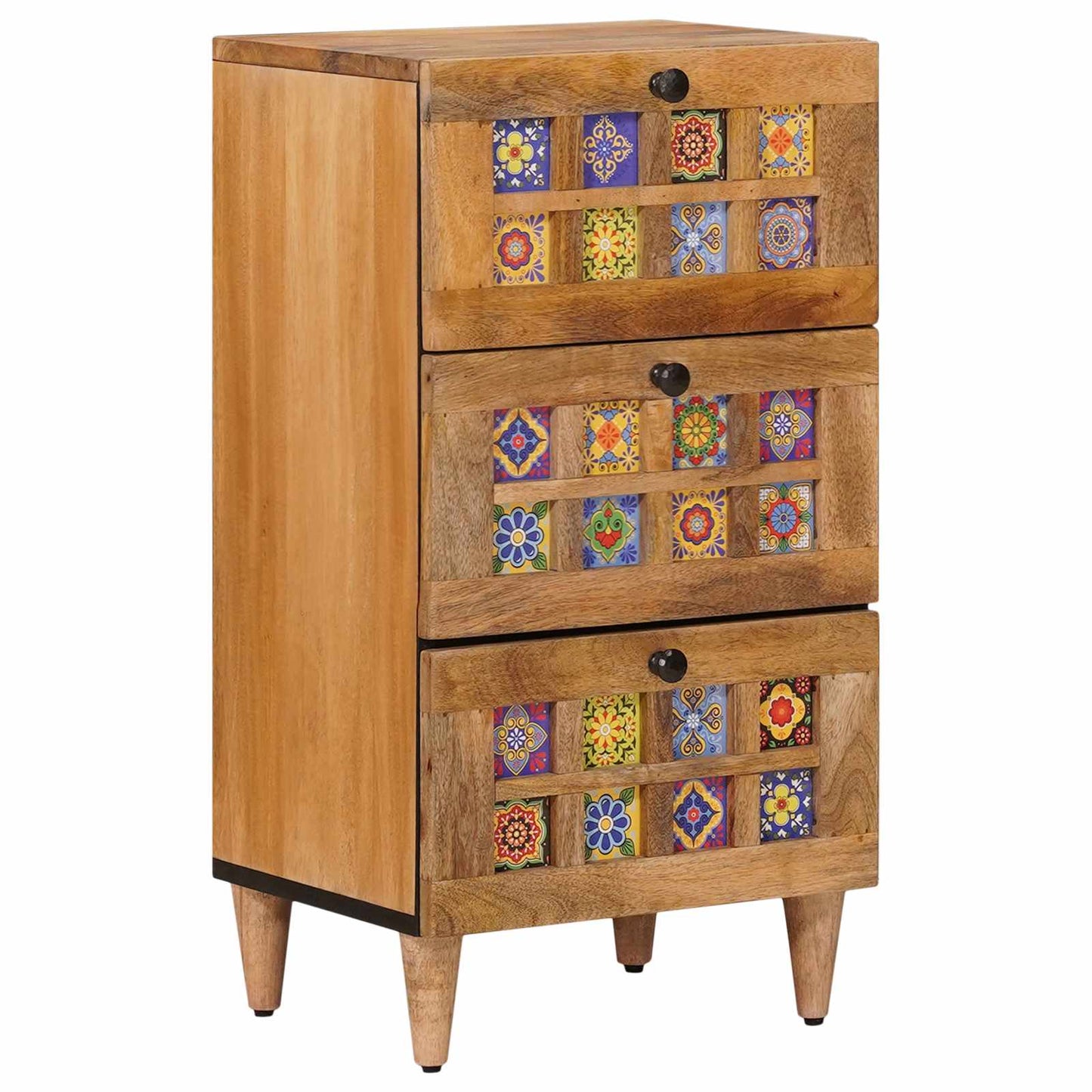 Dressoir met lade Naturel 40 x 33 x 75 cm Massief Mango Hout is nu te koop bij PeponiXL, paradijselijk wonen!