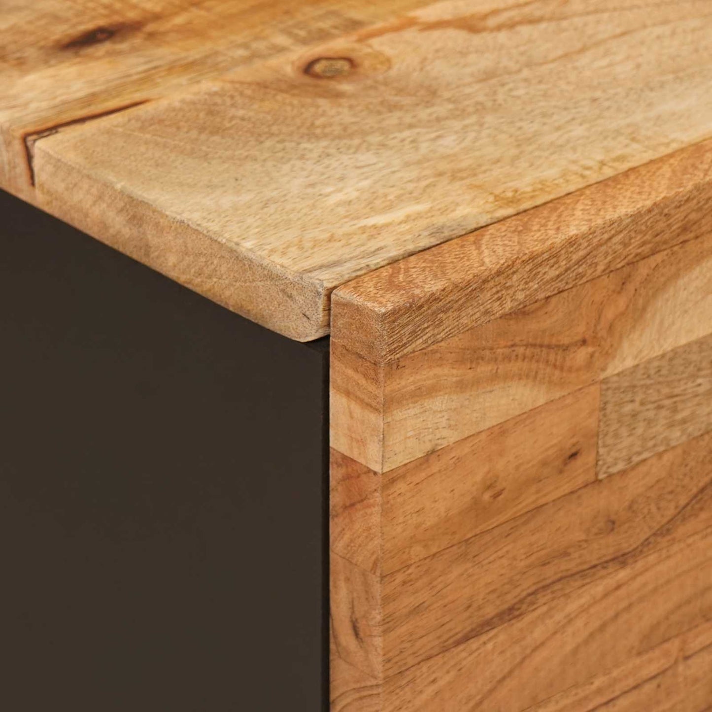 Nachtkastje Bruin 40 x 33 x 46 cm Massief Mango Hout is nu te koop bij PeponiXL, paradijselijk wonen!
