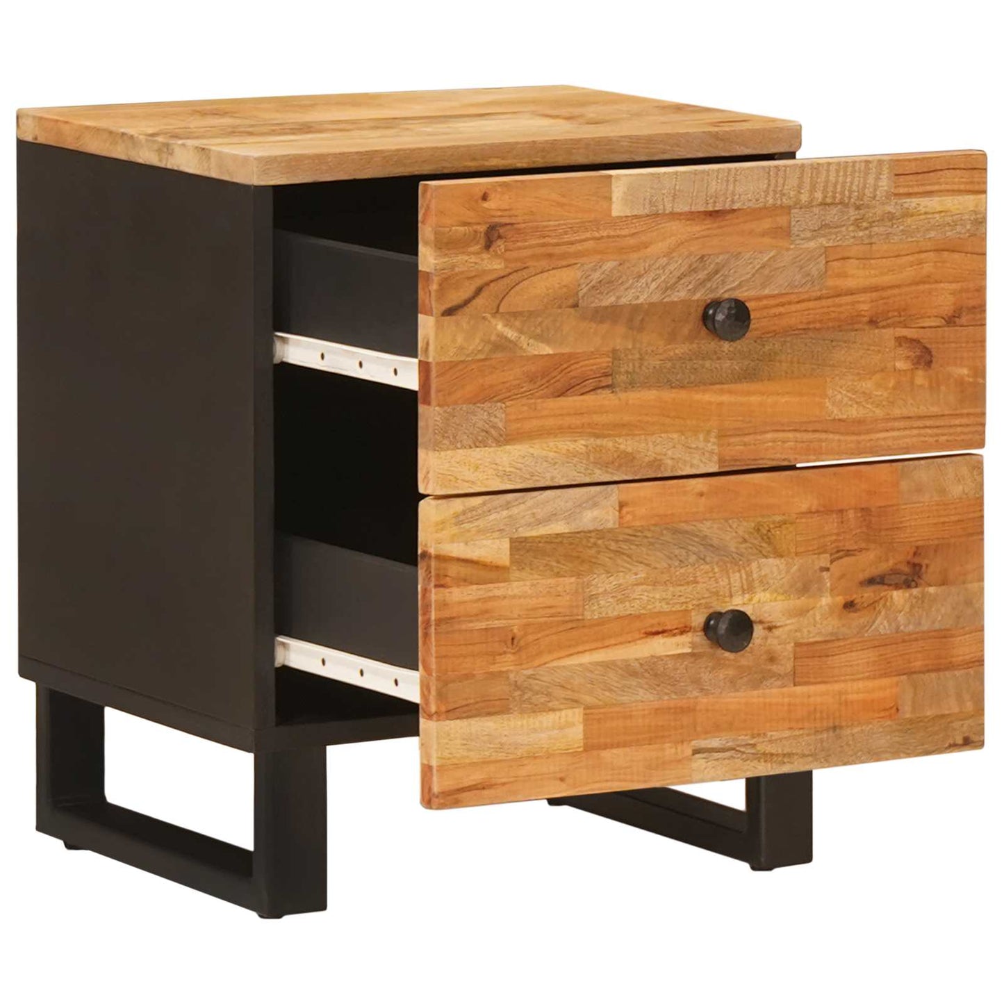 Nachtkastje met lade Bruin 40 x 33 x 46 cm Massief Mango Hout is nu te koop bij PeponiXL, paradijselijk wonen!