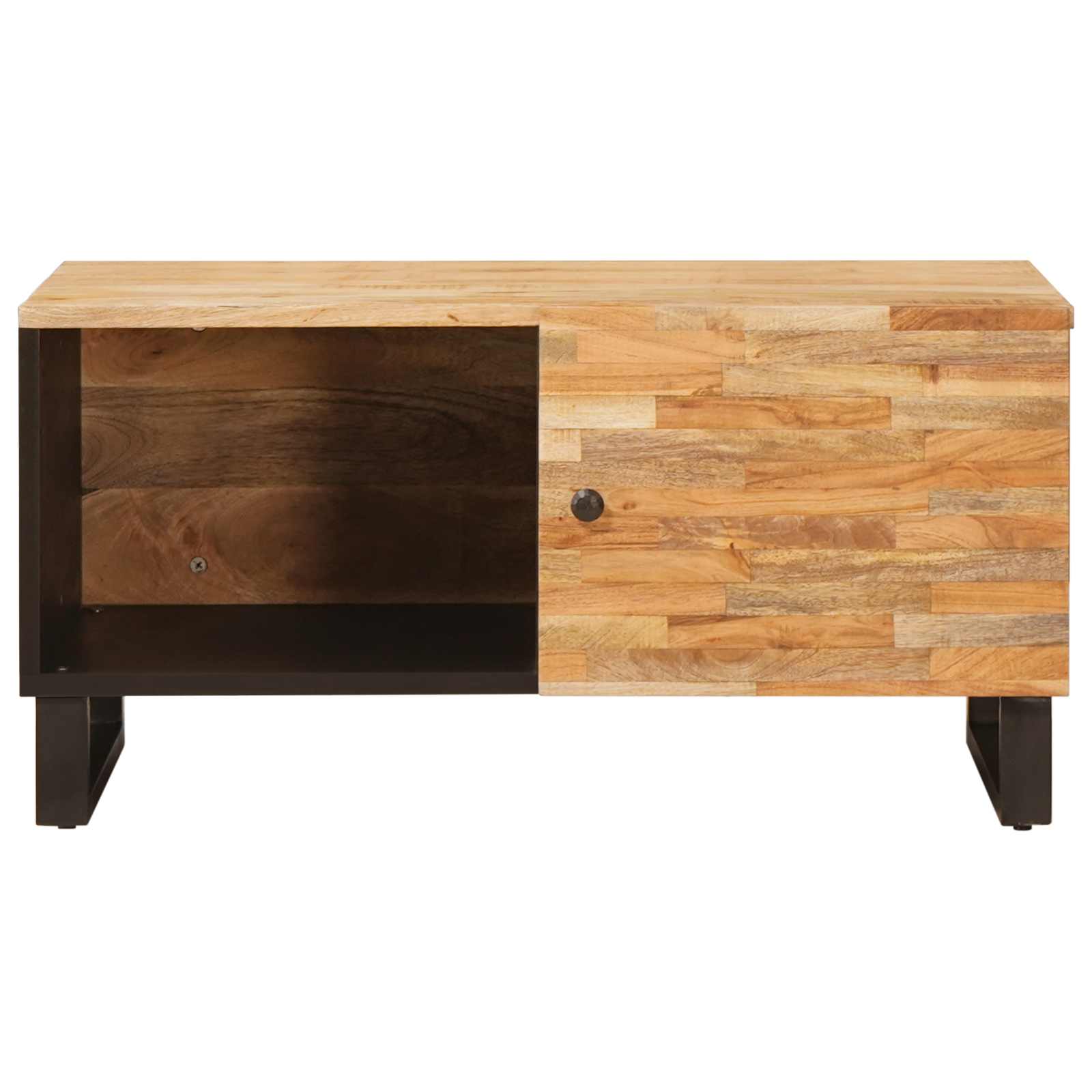 Salontafel Bruin 80 x 50 x 40 cm Massief Mango Hout is nu te koop bij PeponiXL, paradijselijk wonen!