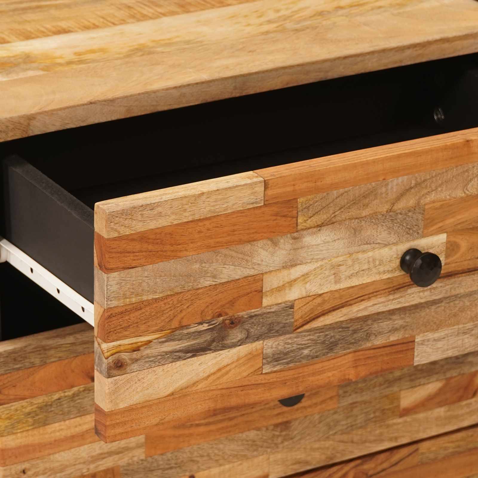 Bed kast met lade Bruin 50 x 33 x 62 cm Massief Mango Hout is nu te koop bij PeponiXL, paradijselijk wonen!