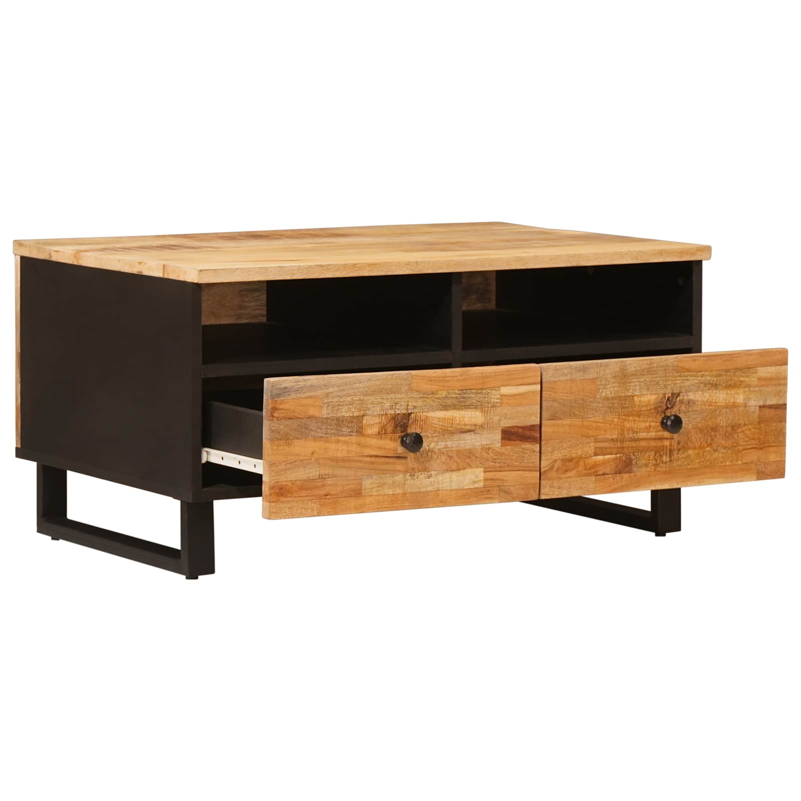 Salontafel met lade Bruin 80 x 54 x 40 cm Massief Mango Hout is nu te koop bij PeponiXL, paradijselijk wonen!