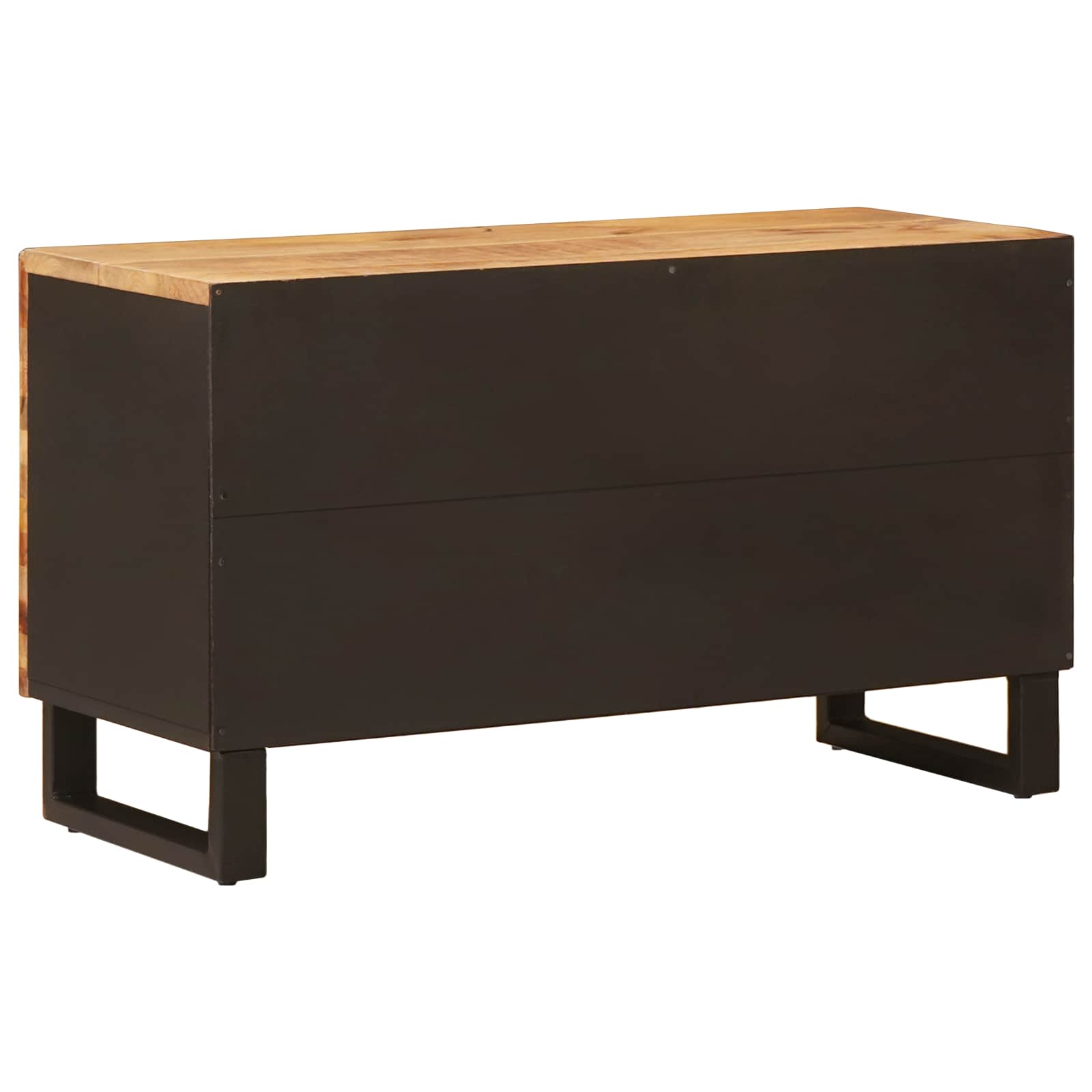 TV-kast met plank Bruin 80 x 33 x 46 cm Massief Mango Hout is nu te koop bij PeponiXL, paradijselijk wonen!