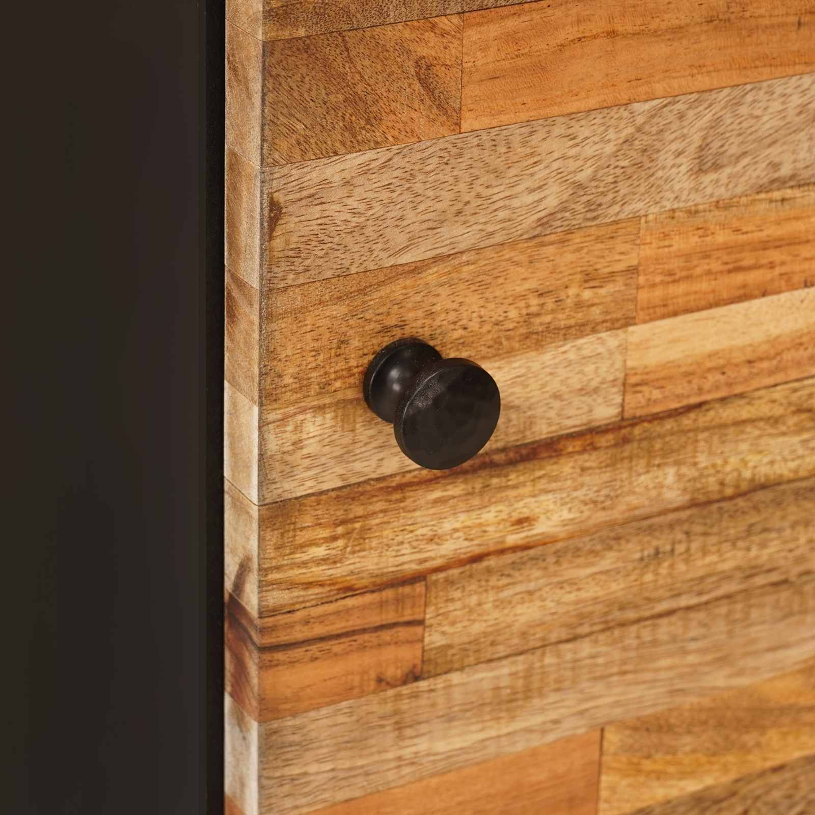 Badkamer Hangkast Naturel 38 x 33 x 48 cm Massief Mango Hout is nu te koop bij PeponiXL, paradijselijk wonen!