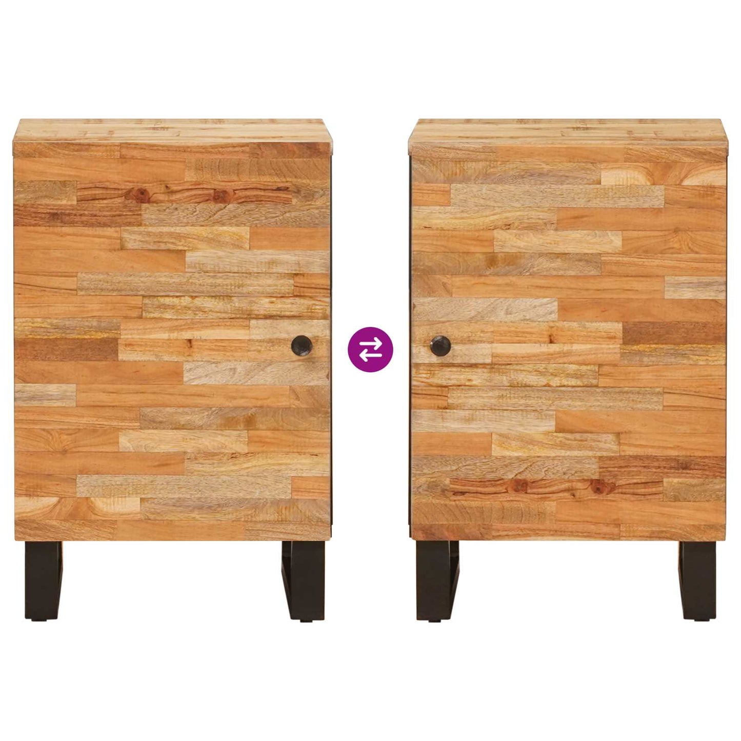 Badkamerkast Naturel 38 x 33 x 58 cm Massief Mango Hout is nu te koop bij PeponiXL, paradijselijk wonen!