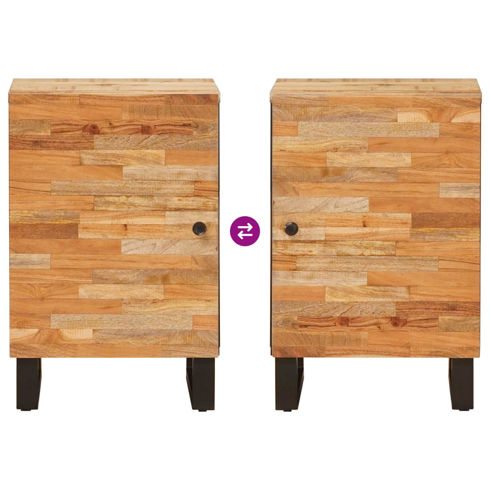 Badkamerkast Naturel 38 x 33 x 58 cm Massief Mango Hout is nu te koop bij PeponiXL, paradijselijk wonen!
