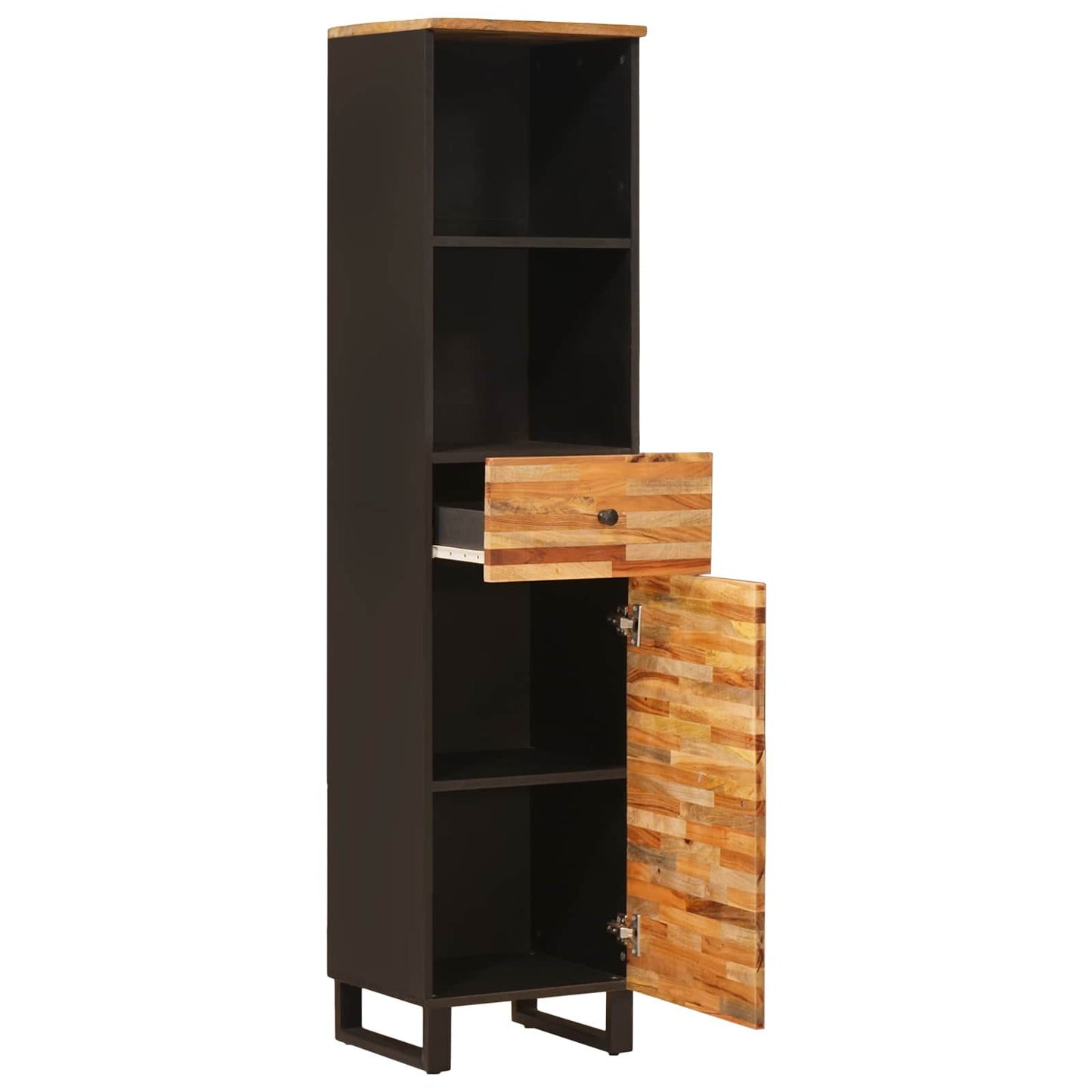 Badkamerkast Artisan Eiken 38 x 33 x 160 cm Massief Mango Hout is nu te koop bij PeponiXL, paradijselijk wonen!