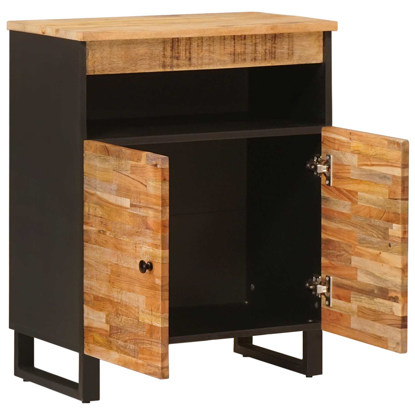 Bijzetkast met opslag Bruin 60 x 33 x 75 cm Massief Mango Hout is nu te koop bij PeponiXL, paradijselijk wonen!