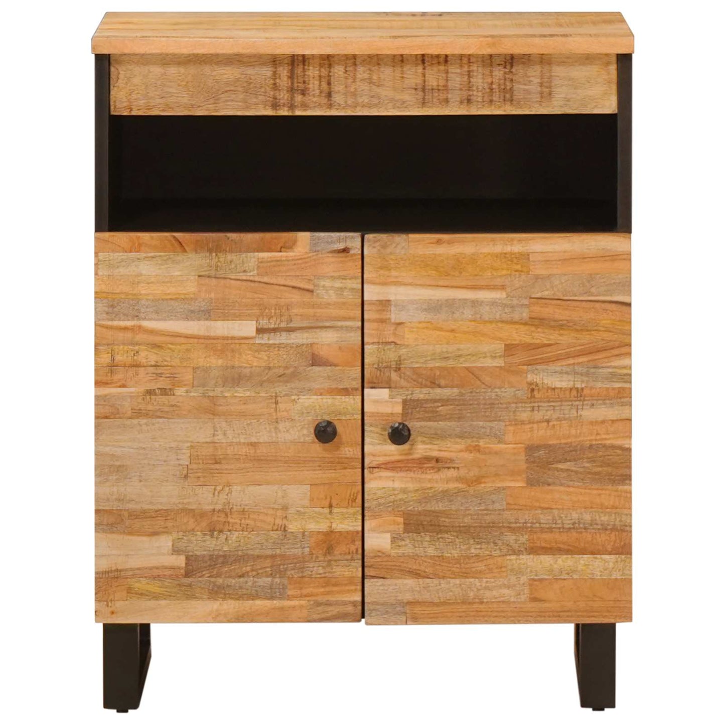 Bijzetkast met opslag Bruin 60 x 33 x 75 cm Massief Mango Hout is nu te koop bij PeponiXL, paradijselijk wonen!