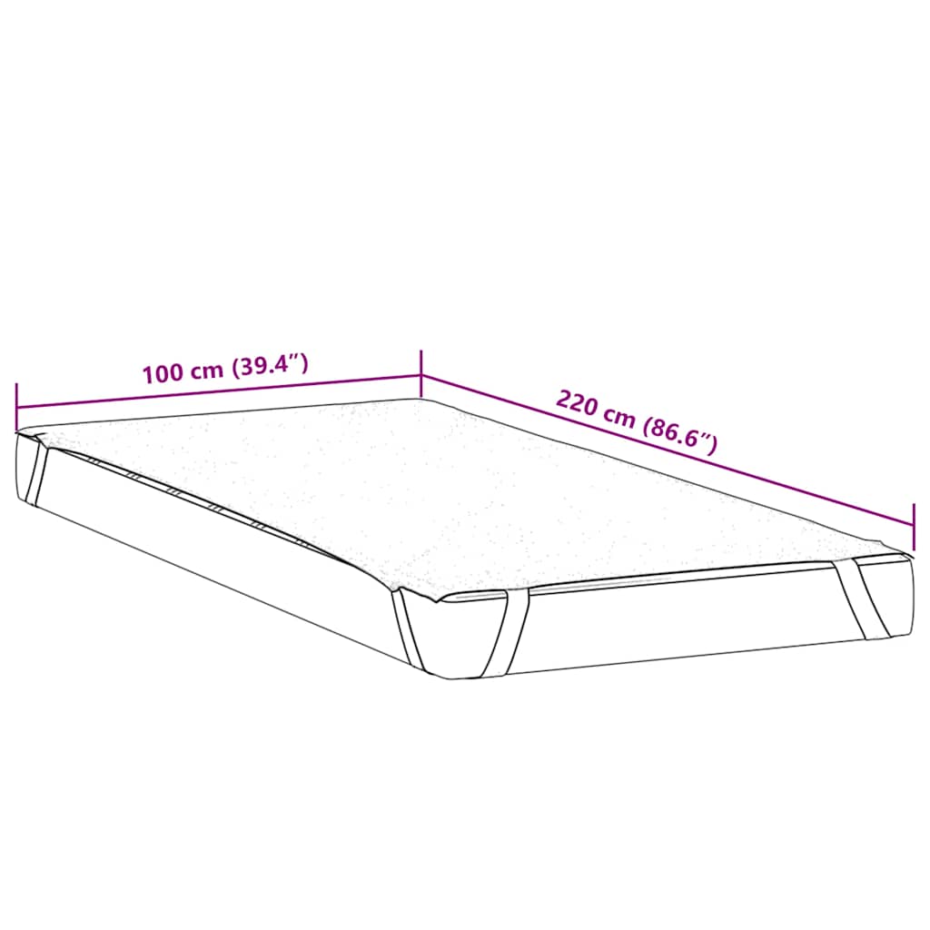 Matrasbeschermer waterdicht 100x220 cm wit is nu te koop bij PeponiXL, paradijselijk wonen!