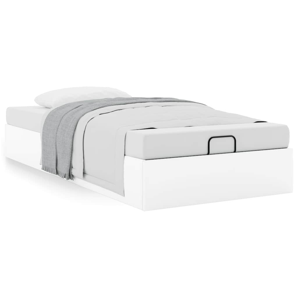 Bedframe zonder matras 90x200 cm kunstleer wit is nu te koop bij PeponiXL, paradijselijk wonen!