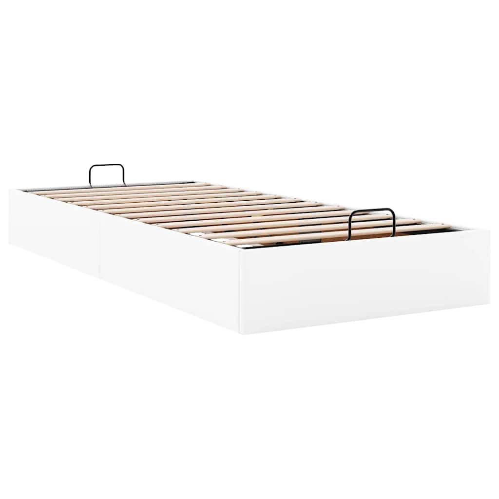 Bedframe zonder matras 90x200 cm kunstleer wit is nu te koop bij PeponiXL, paradijselijk wonen!