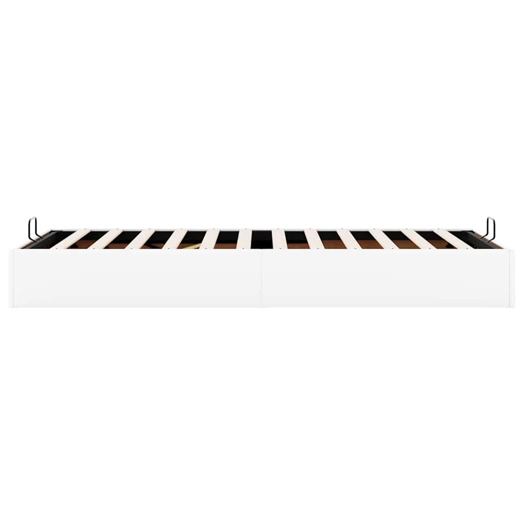 Bedframe zonder matras 90x200 cm kunstleer wit is nu te koop bij PeponiXL, paradijselijk wonen!