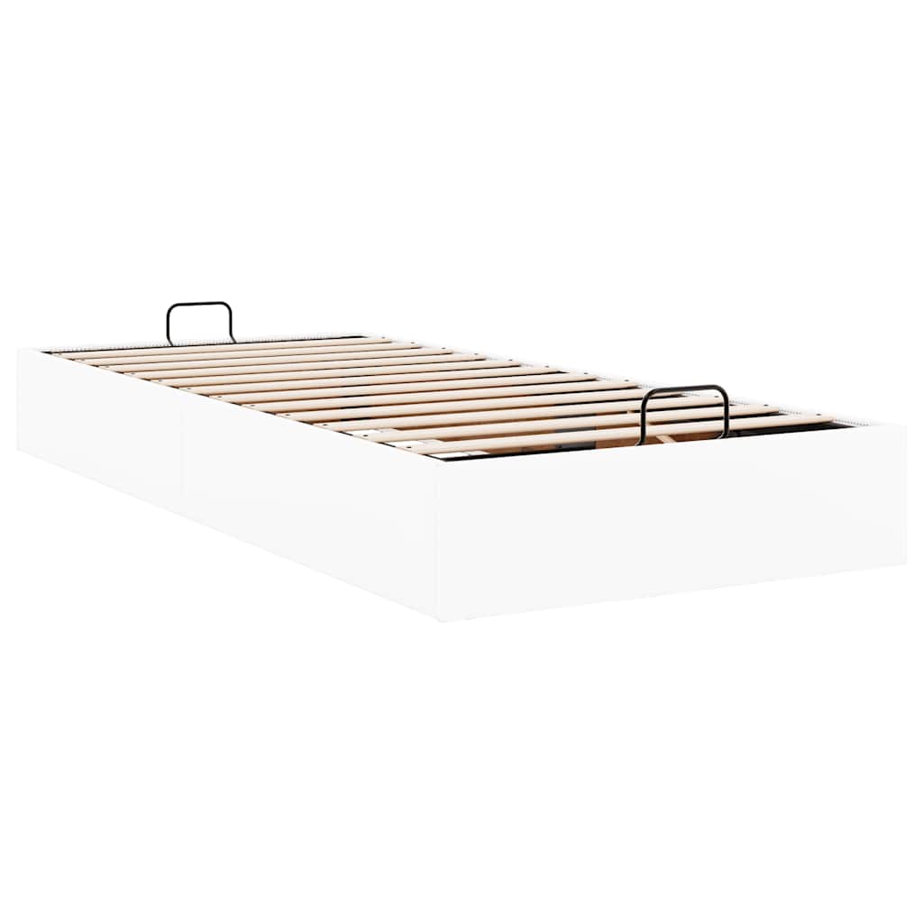 Bedframe zonder matras 90x200 cm kunstleer wit is nu te koop bij PeponiXL, paradijselijk wonen!