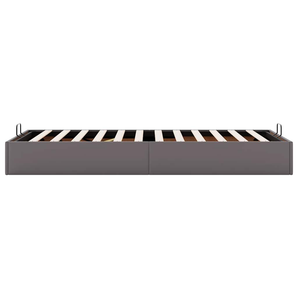 Bedframe zonder matras 90x200 cm kunstleer grijs is nu te koop bij PeponiXL, paradijselijk wonen!