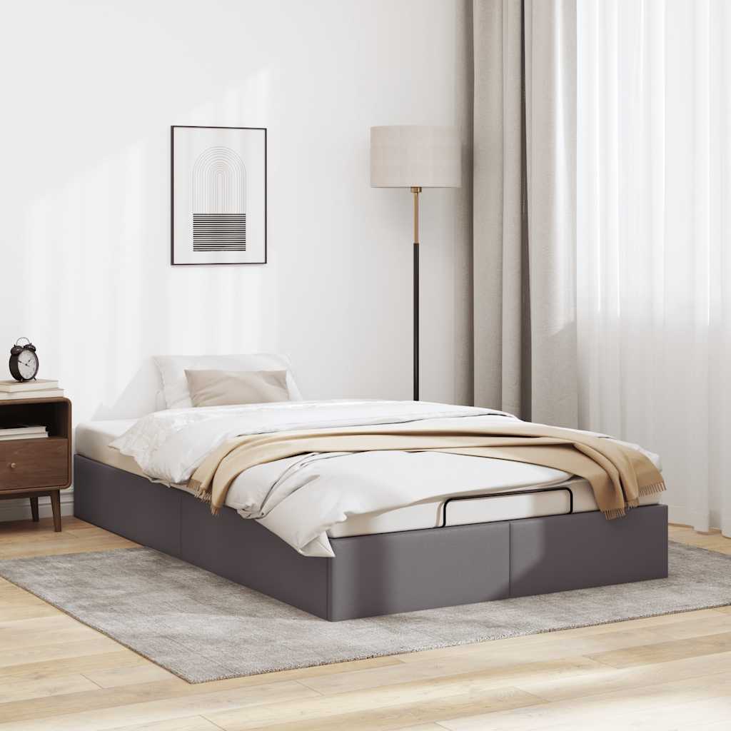 Bedframe zonder matras 120x200 cm kunstleer grijs is nu te koop bij PeponiXL, paradijselijk wonen!