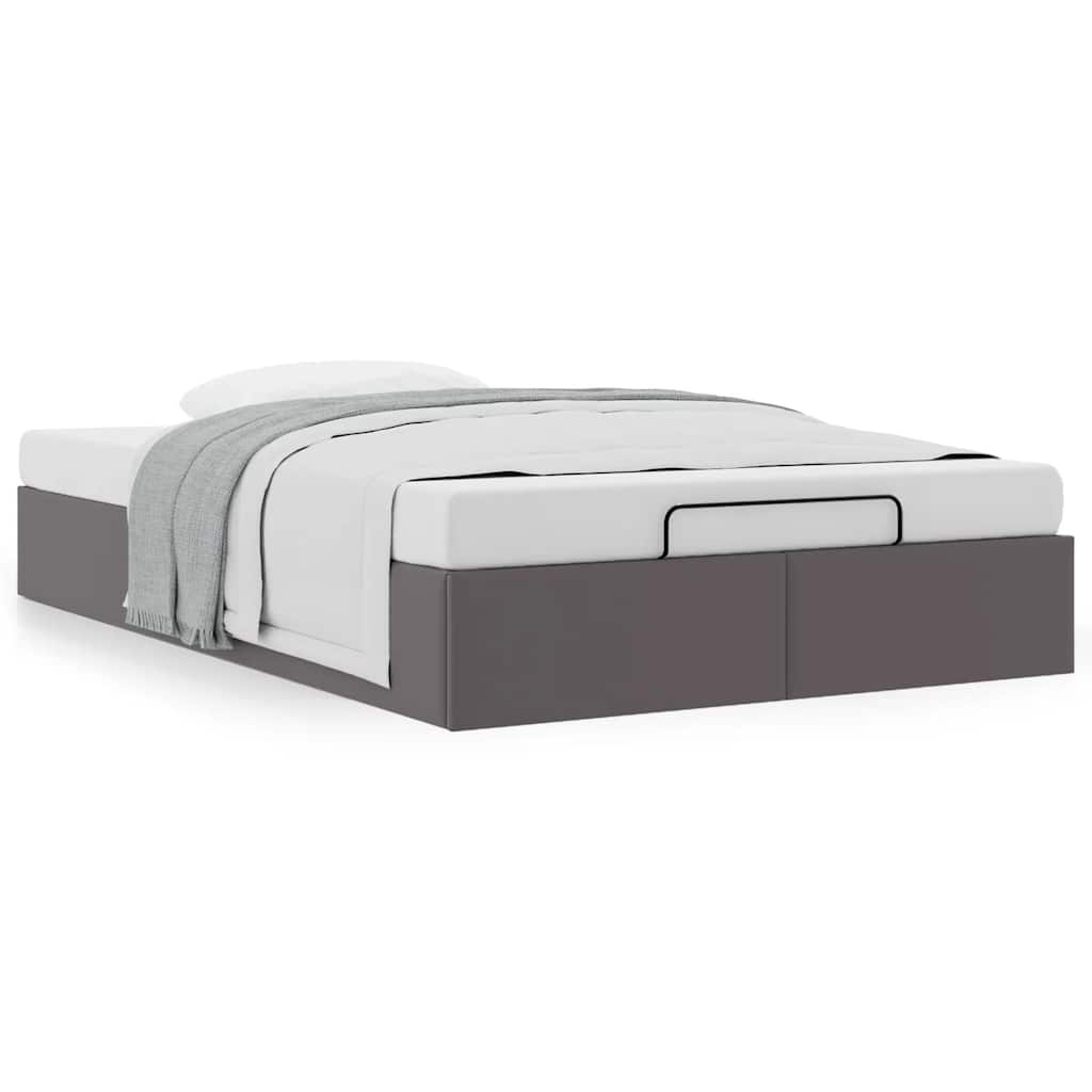 Bedframe zonder matras 120x200 cm kunstleer grijs is nu te koop bij PeponiXL, paradijselijk wonen!