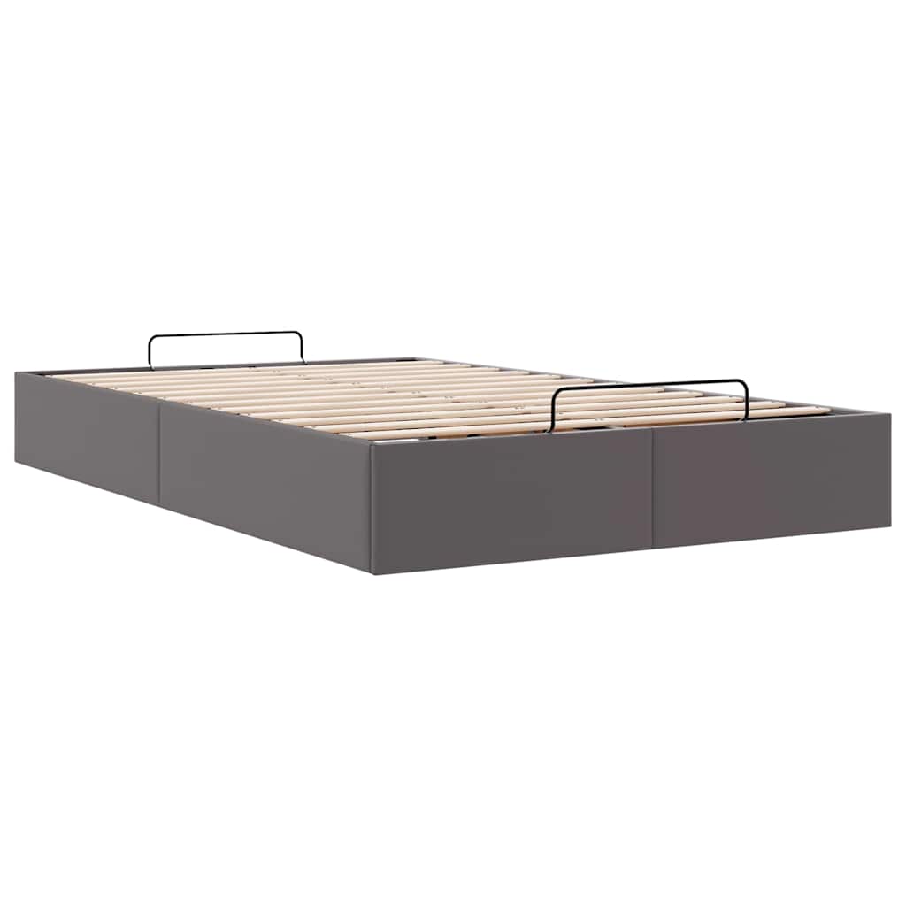 Bedframe zonder matras 120x200 cm kunstleer grijs is nu te koop bij PeponiXL, paradijselijk wonen!