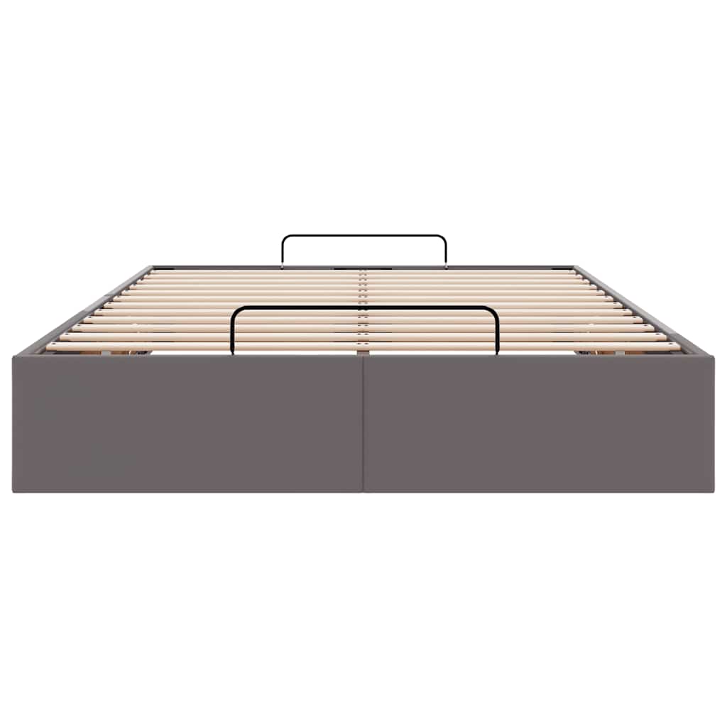 Bedframe zonder matras 120x200 cm kunstleer grijs is nu te koop bij PeponiXL, paradijselijk wonen!