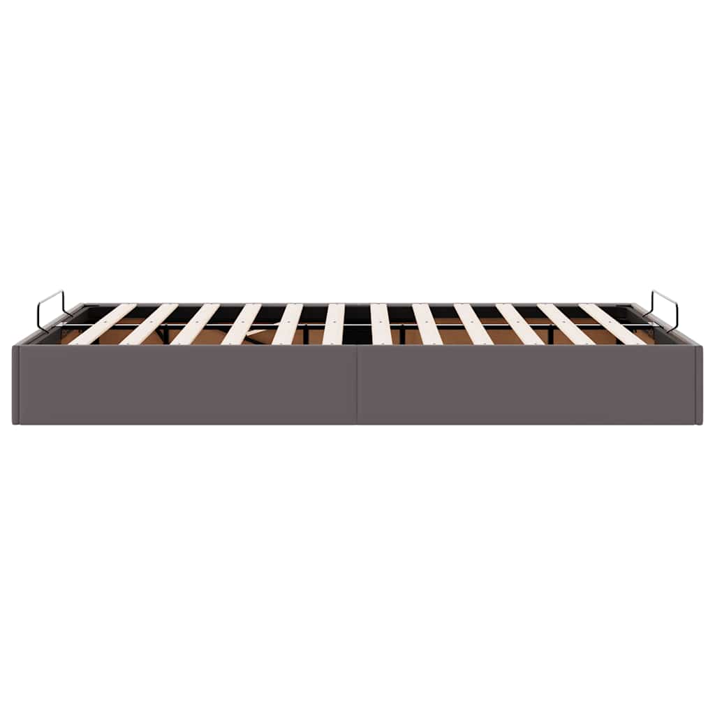 Bedframe zonder matras 120x200 cm kunstleer grijs is nu te koop bij PeponiXL, paradijselijk wonen!