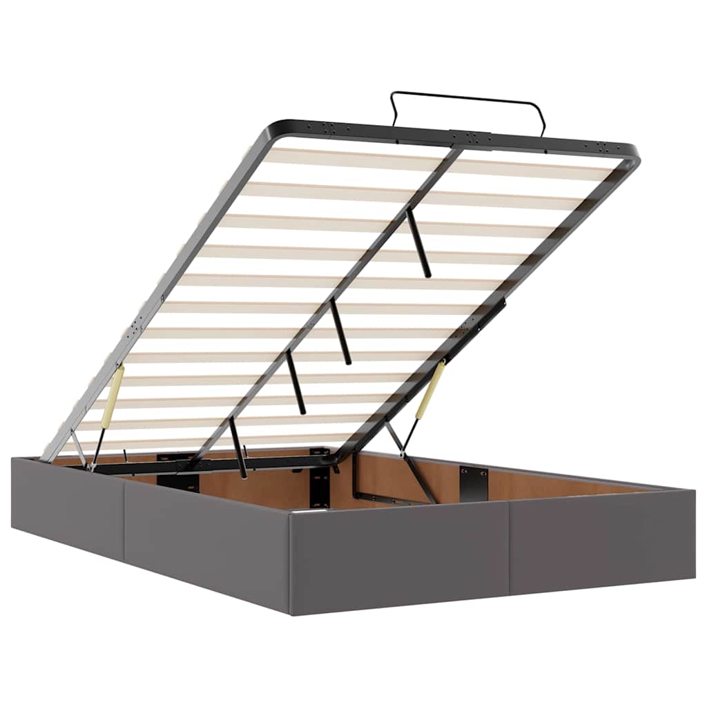 Bedframe zonder matras 120x200 cm kunstleer grijs is nu te koop bij PeponiXL, paradijselijk wonen!