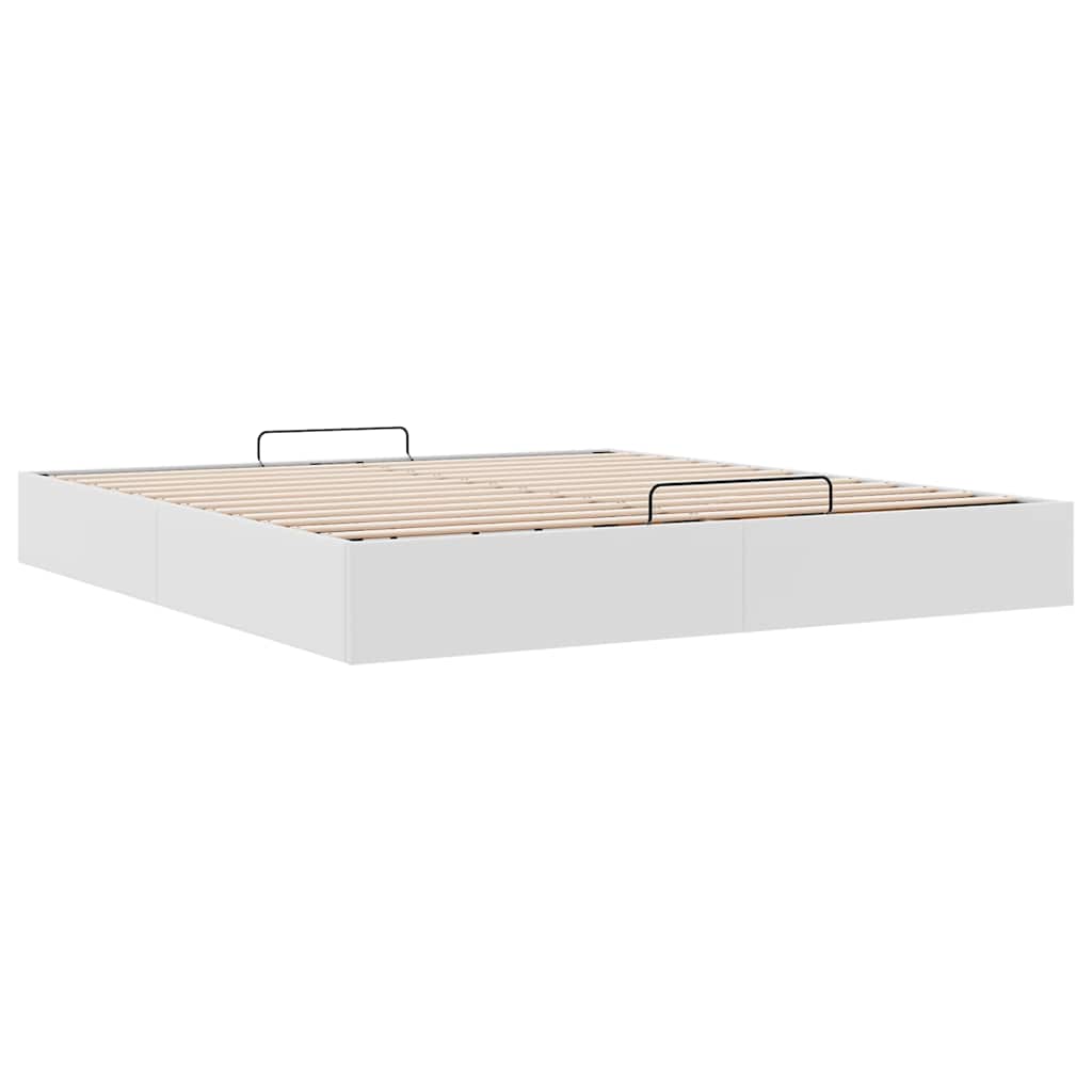 Bedframe zonder matras 180x200 cm kunstleer wit is nu te koop bij PeponiXL, paradijselijk wonen!