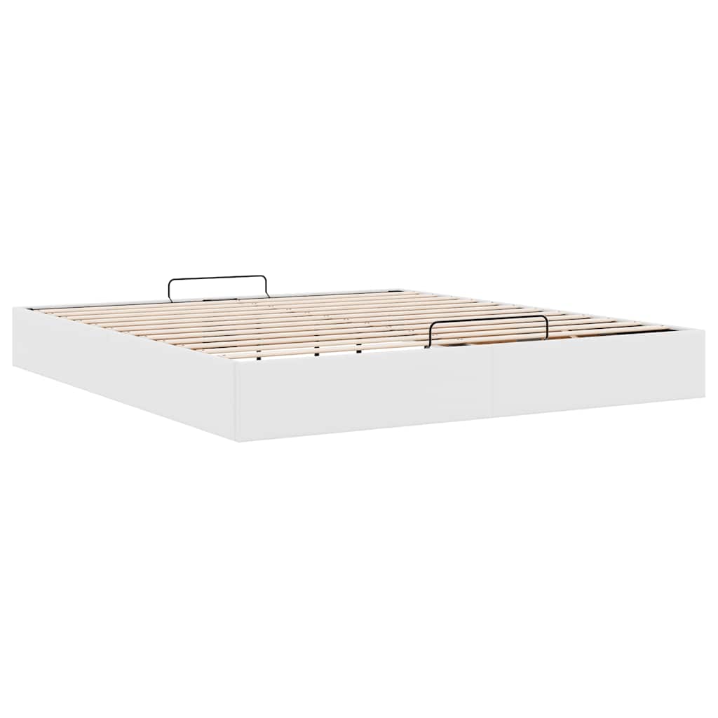 Bedframe zonder matras 180x200 cm kunstleer wit is nu te koop bij PeponiXL, paradijselijk wonen!