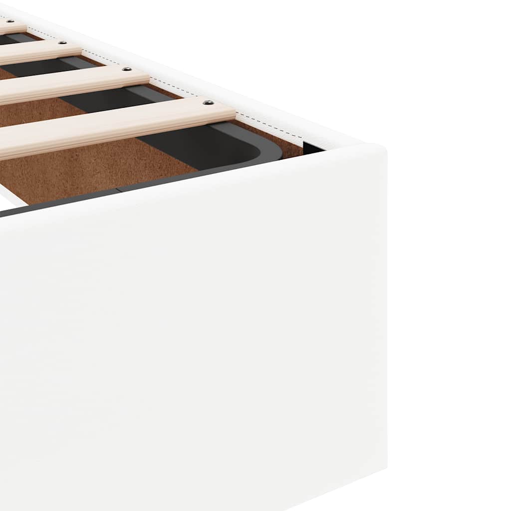 Bedframe zonder matras 180x200 cm kunstleer wit is nu te koop bij PeponiXL, paradijselijk wonen!
