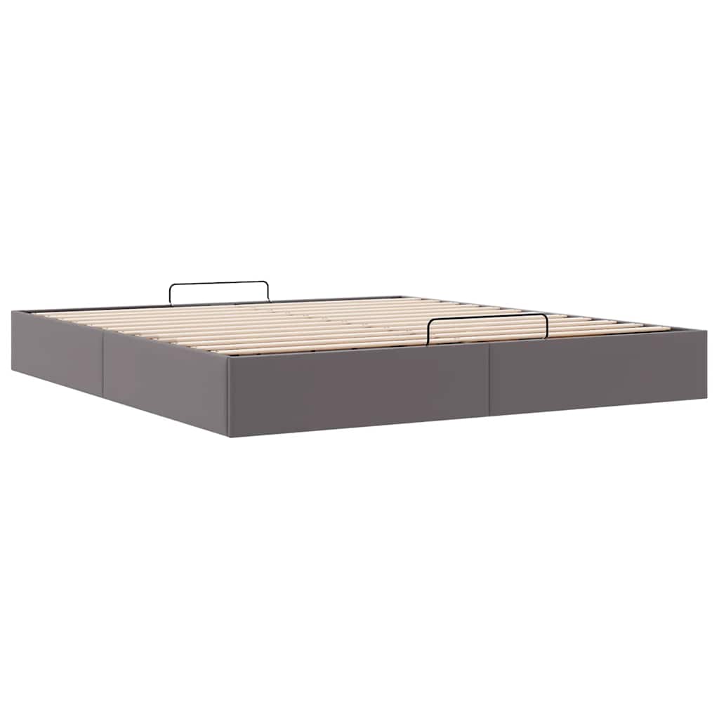 Bedframe zonder matras 180x200 cm kunstleer grijs is nu te koop bij PeponiXL, paradijselijk wonen!