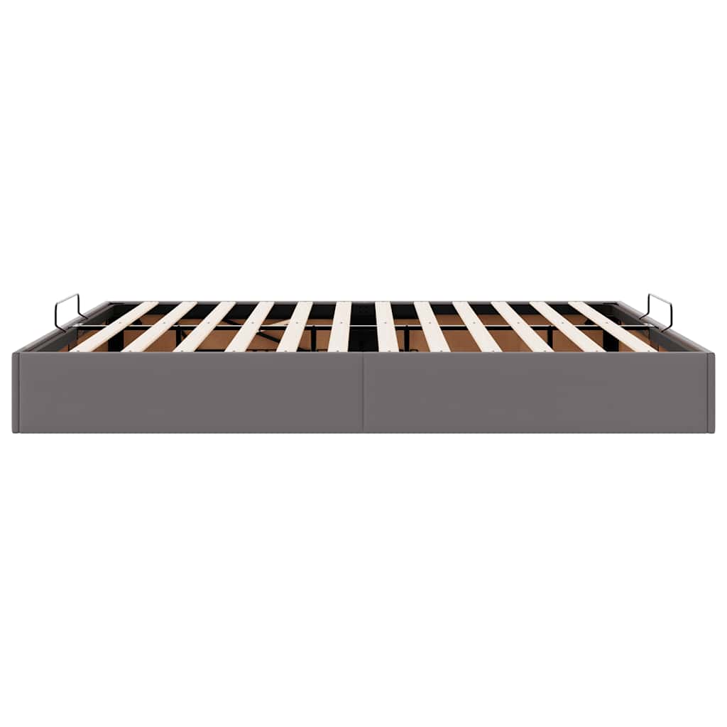Bedframe zonder matras 180x200 cm kunstleer grijs is nu te koop bij PeponiXL, paradijselijk wonen!