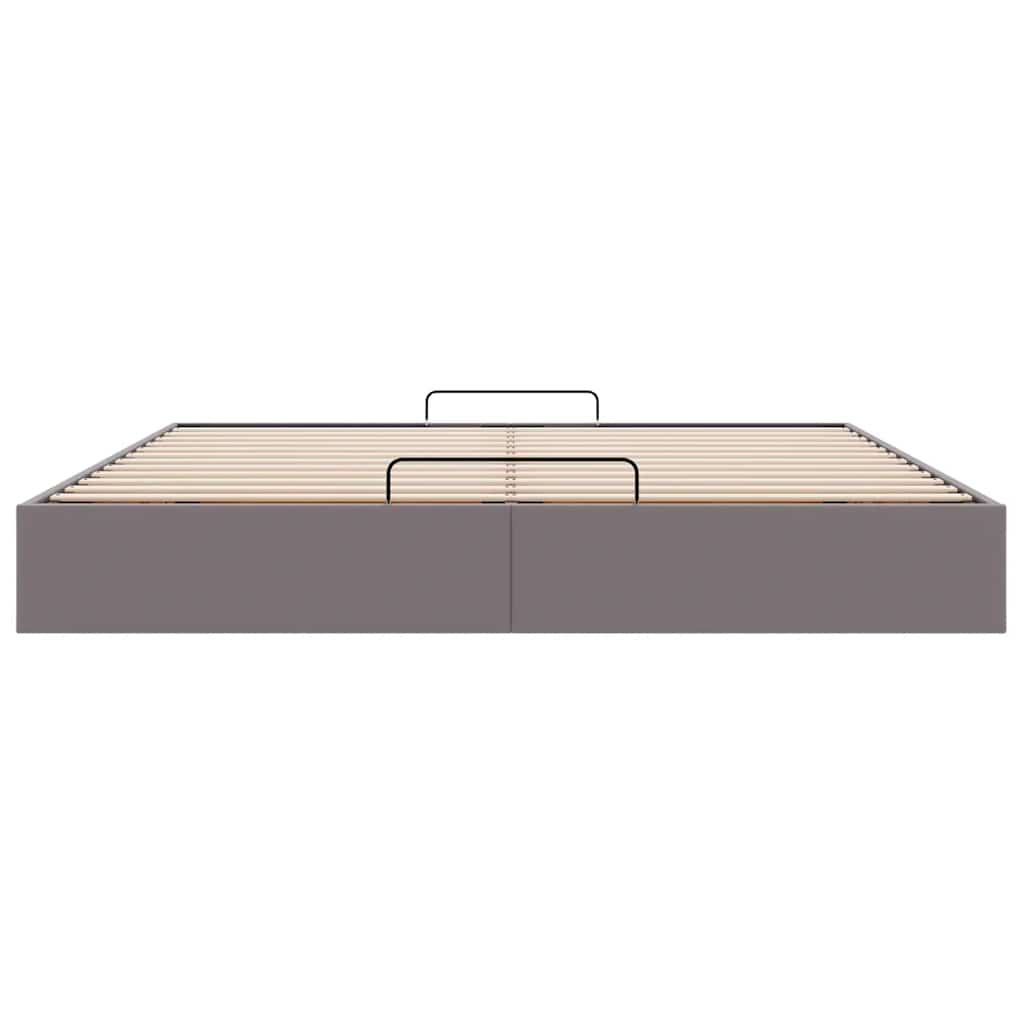Bedframe zonder matras 200x200 cm kunstleer grijs is nu te koop bij PeponiXL, paradijselijk wonen!