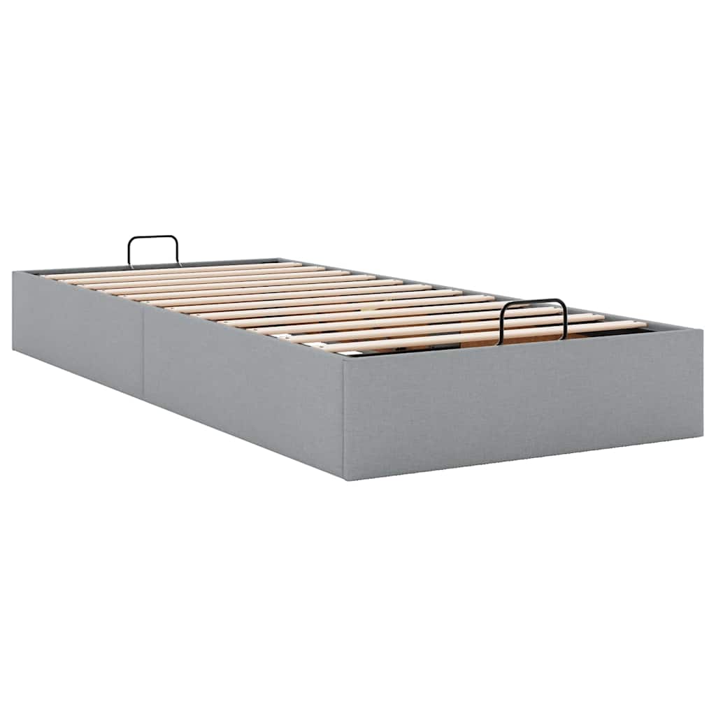 Bedframe zonder matras 80x200 cm stof lichtgrijs is nu te koop bij PeponiXL, paradijselijk wonen!