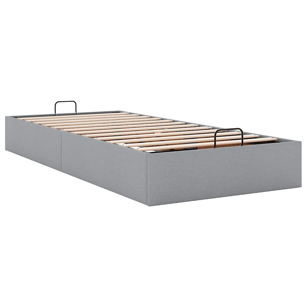 Bedframe zonder matras 90x190 cm stof lichtgrijs is nu te koop bij PeponiXL, paradijselijk wonen!