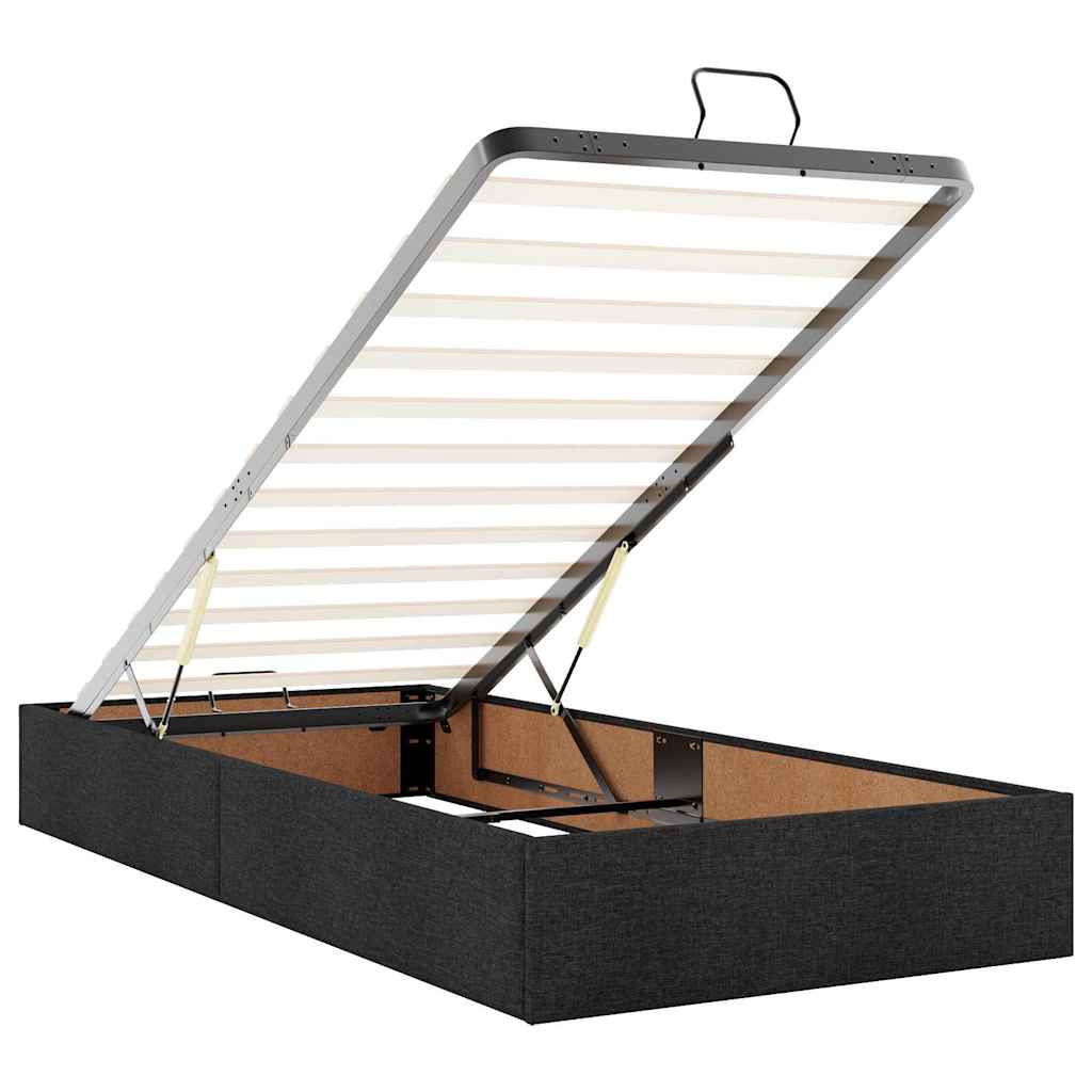 Bedframe zonder matras 90x190 cm stof zwart is nu te koop bij PeponiXL, paradijselijk wonen!