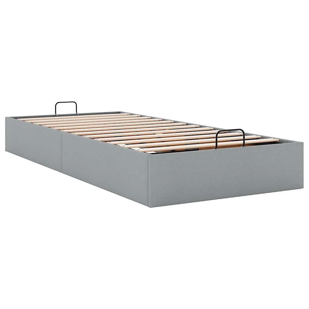 Bedframe zonder matras 90x200 cm stof lichtgrijs is nu te koop bij PeponiXL, paradijselijk wonen!