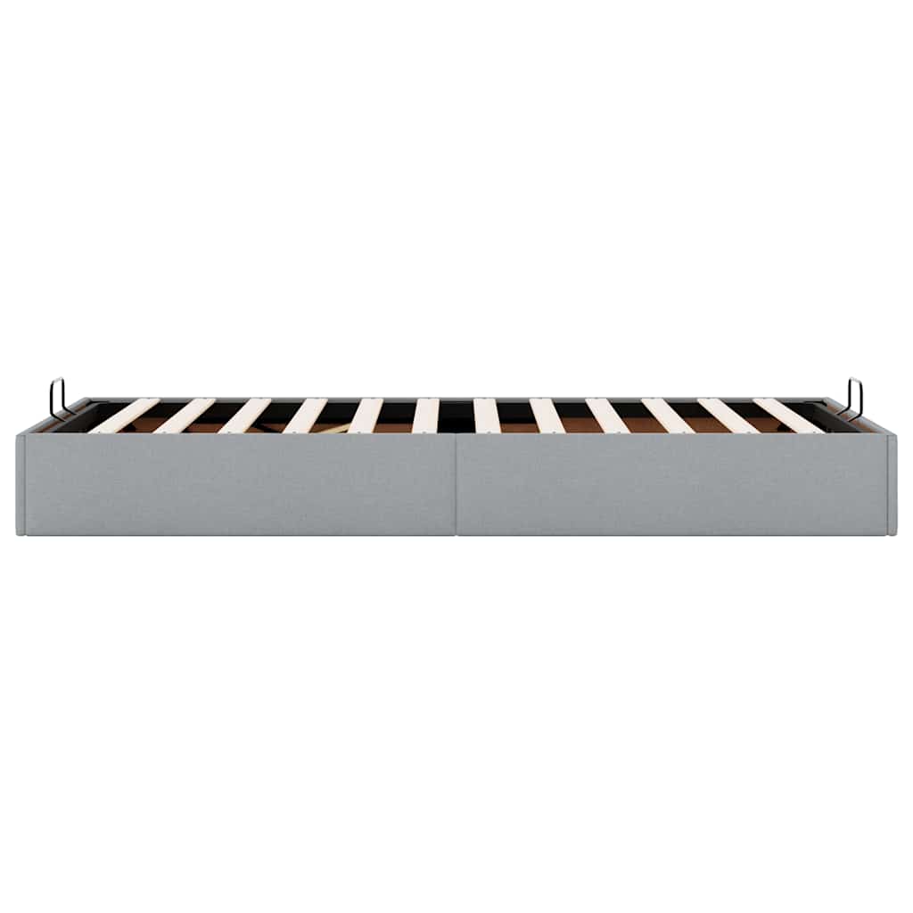 Bedframe zonder matras 90x200 cm stof lichtgrijs is nu te koop bij PeponiXL, paradijselijk wonen!