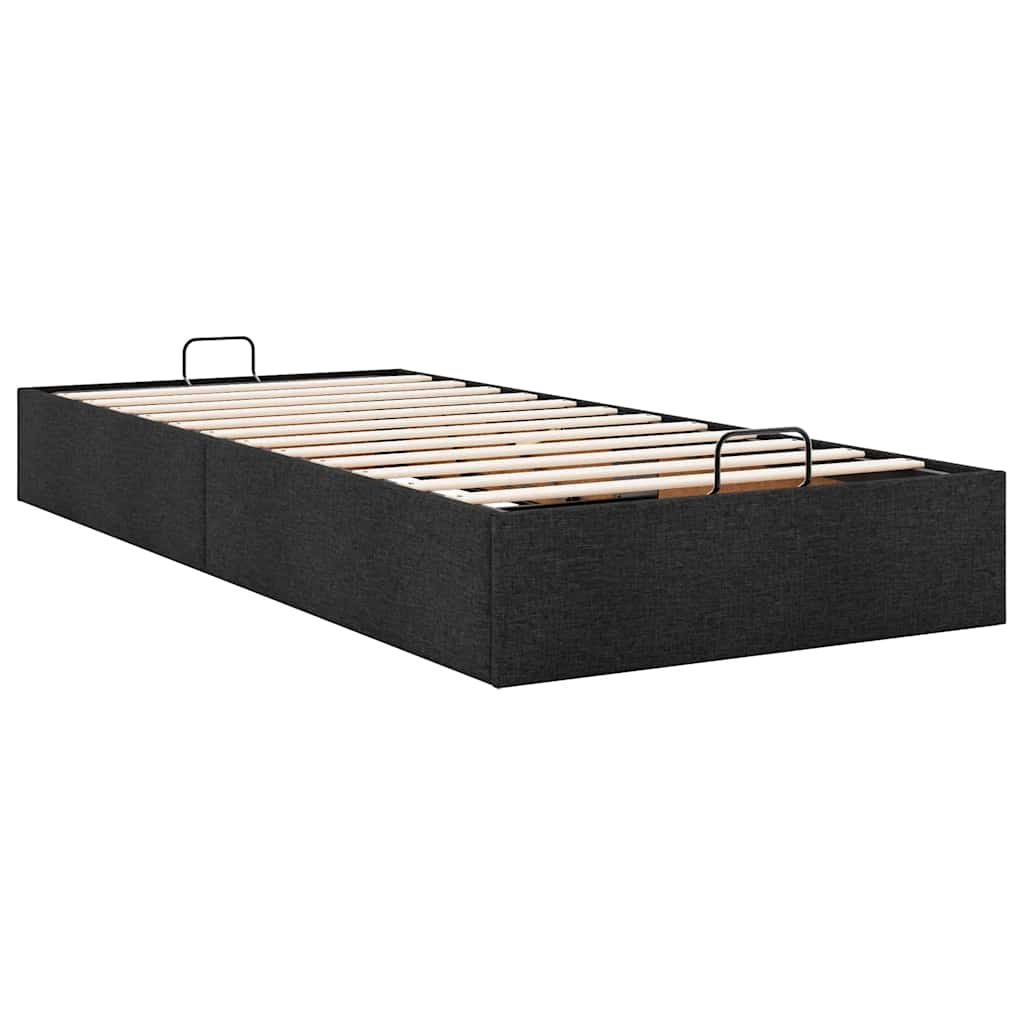 Bedframe zonder matras 90x200 cm stof zwart is nu te koop bij PeponiXL, paradijselijk wonen!