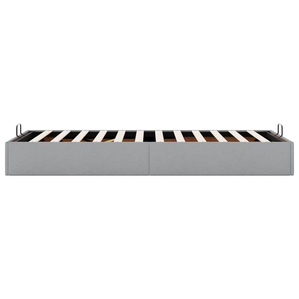 Bedframe zonder matras 100x200 cm stof lichtgrijs is nu te koop bij PeponiXL, paradijselijk wonen!