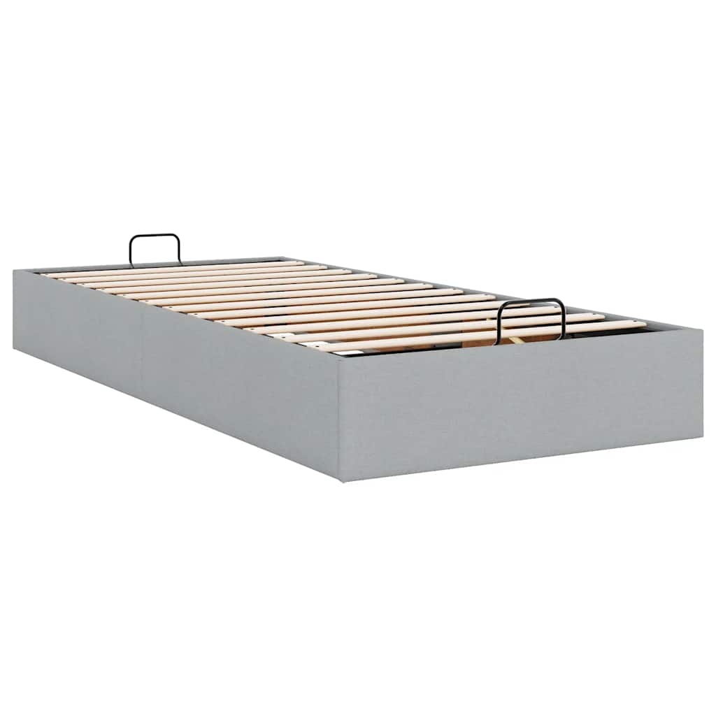 Bedframe zonder matras 100x200 cm stof lichtgrijs is nu te koop bij PeponiXL, paradijselijk wonen!
