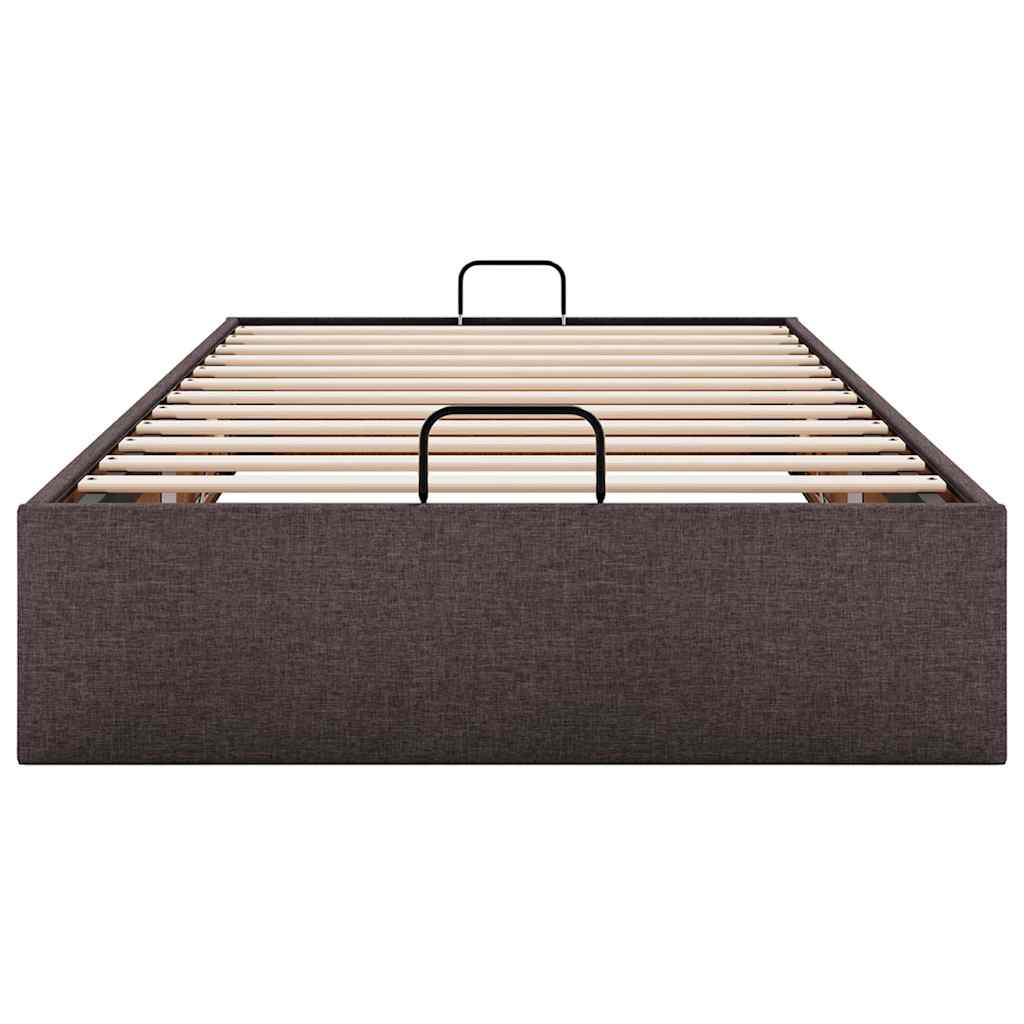 Bedframe zonder matras 100x200 cm stof donkerbruin is nu te koop bij PeponiXL, paradijselijk wonen!